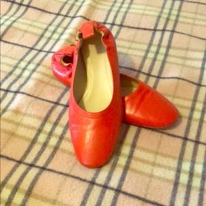 Everlane The Day Flat red, leather, 8